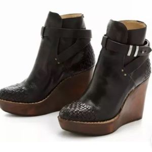 Rag And Bone Wedge Black Emery Booties
